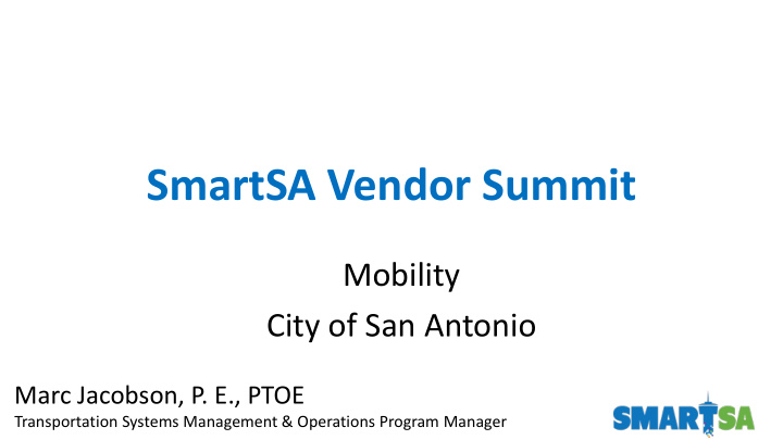 smartsa vendor summit