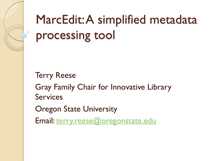 marcedit a simplified metadata