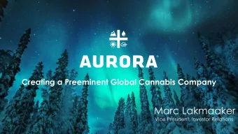 Marc Lakmaaker  Vice President, Investor Relations  Disclaimer CAUTIONARY NOTE REGARDING