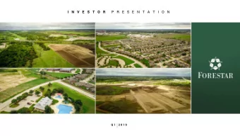 I  I  N  N  V  E  S  T  O  R  P  P  R  R  E  S  E  N  T  A  T  I  O  N  Q 1  2 0 1 9 F O R W A R D