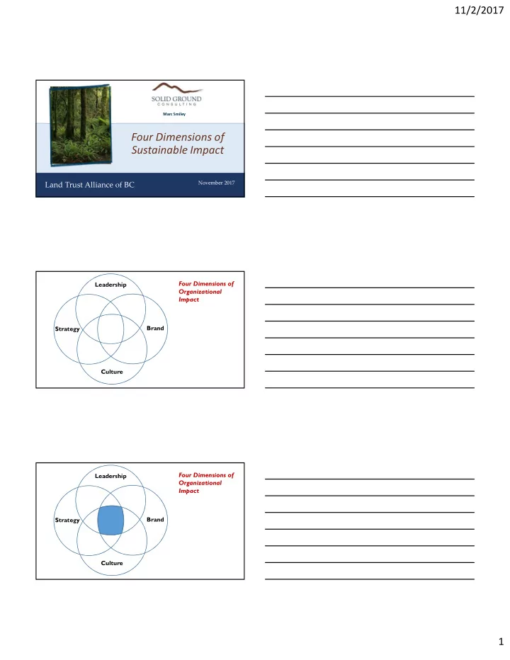 four dimensions of sustainable impact