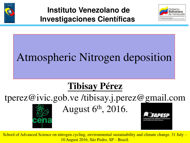 atmospheric nitrogen deposition