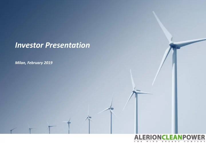 investor presentation