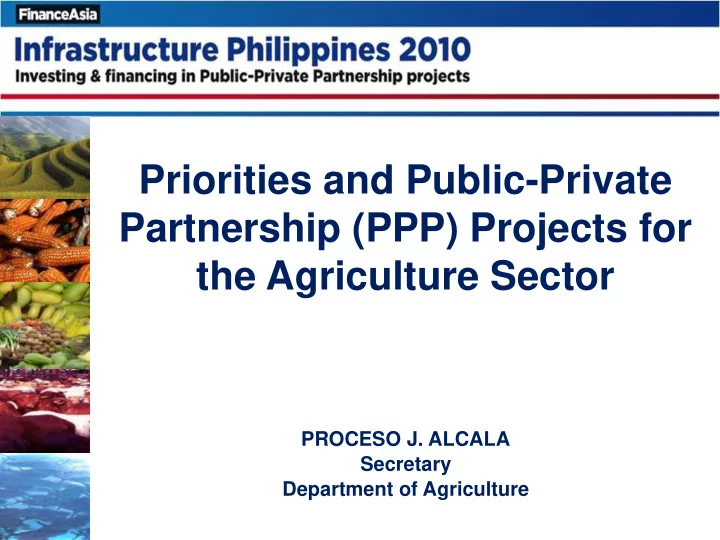 priorities and public private partnership ppp projects