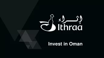 Invest in Oman  Agenda          Vision  Promoting the Sultanate as the best destination