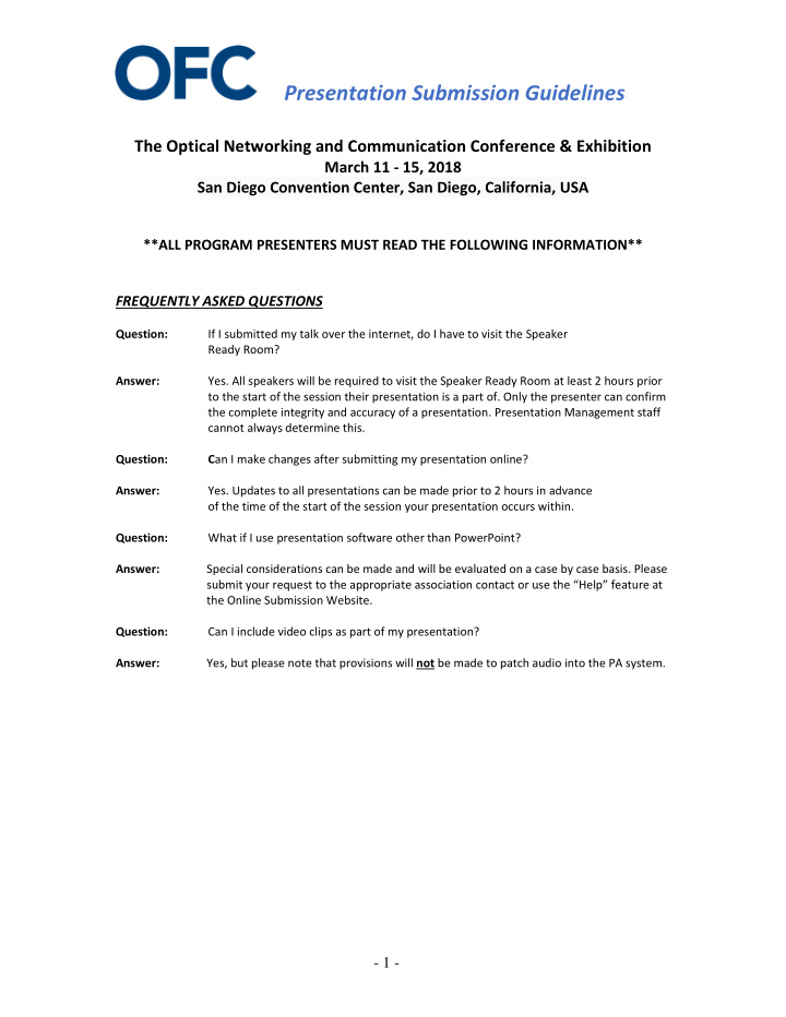the optical networking and communication conference