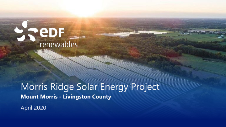 morris ridge solar energy project