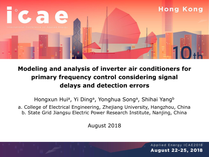 modeling and analysis of inverter air conditioners for