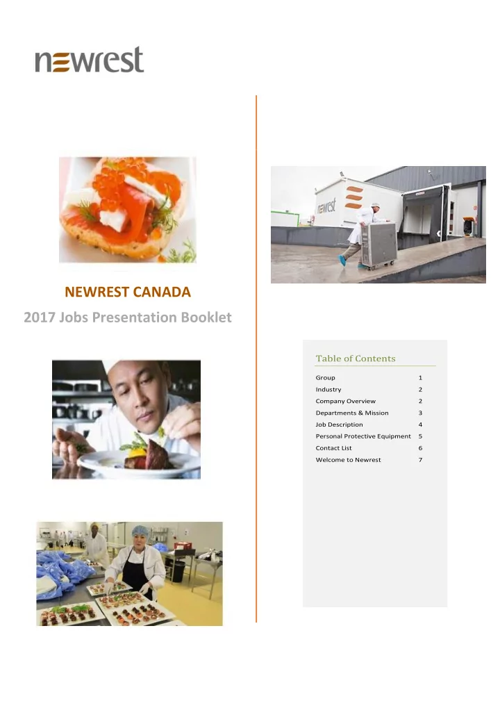 newrest canada