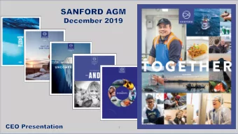 1  Sanfords 2019 integrated report is available at