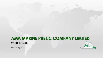 2018 Results  February 2019  Our business portfolio  Increased  Expanded service  registered