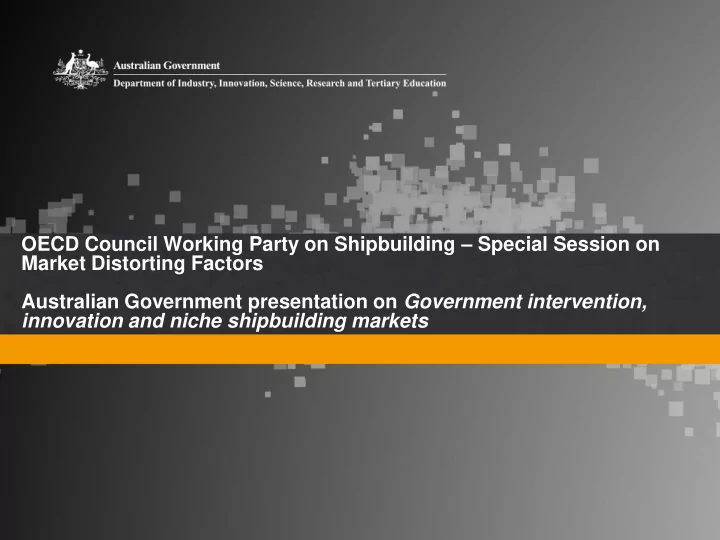 do government measures distort the shipbuilding market