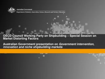 Do Government measures distort the  shipbuilding market?  Innovation in Australias