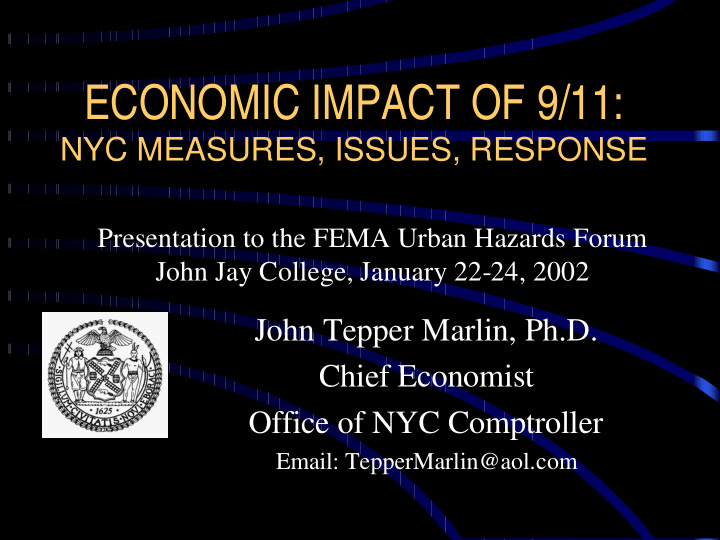 economic impact of 9 11