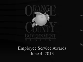 Employee Service Awards  June 4, 2013  Board of County  Commissioners  Employee Service  Awards