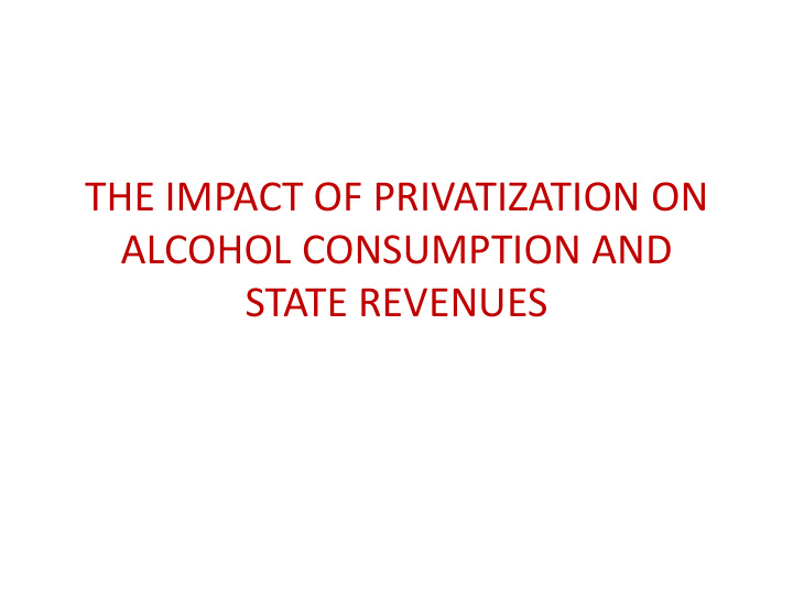 the impact of privatization on