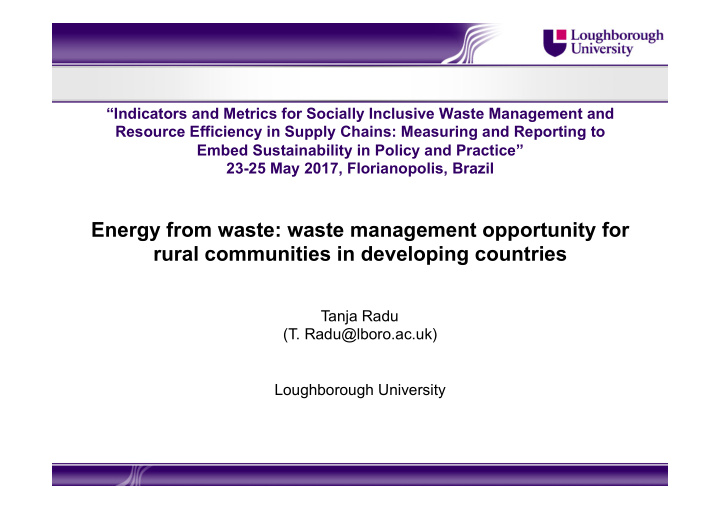 energy from waste waste management opportunity for rural