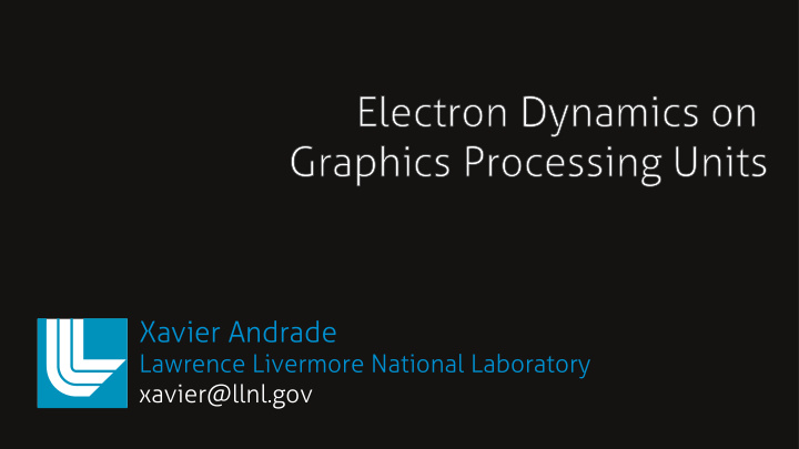 electron dynamics on graphics processing units