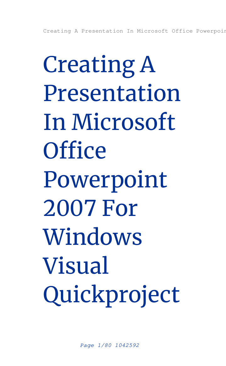 creating a presentation in microsoft office powerpoint