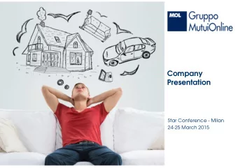 Company  Presentation  Star Conference - Milan  24-25 March 2015  Disclaimer  Certain statements