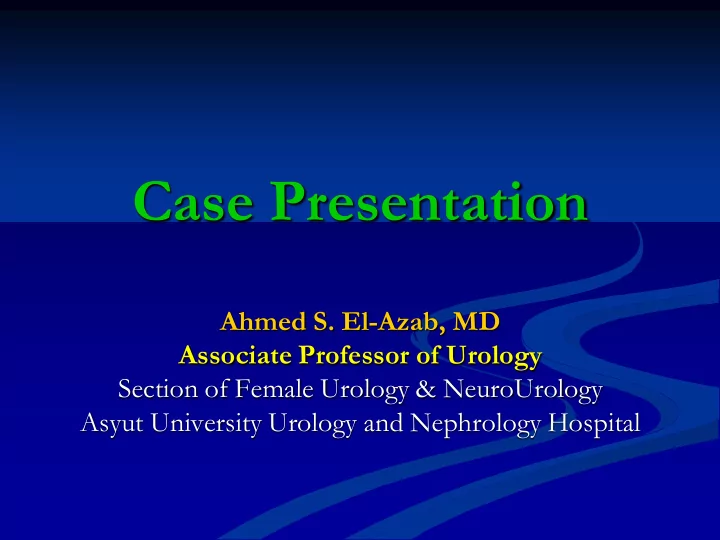 case presentation