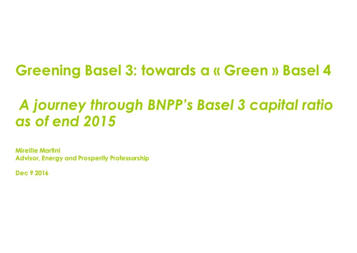 greening basel 3 towards a green basel 4 a journey