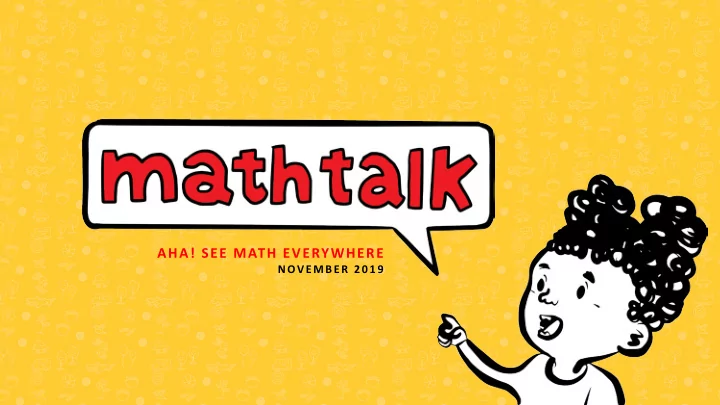 aha see math everywhere