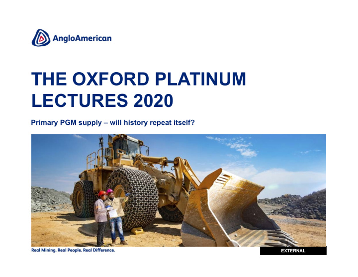 the oxford platinum lectures 2020