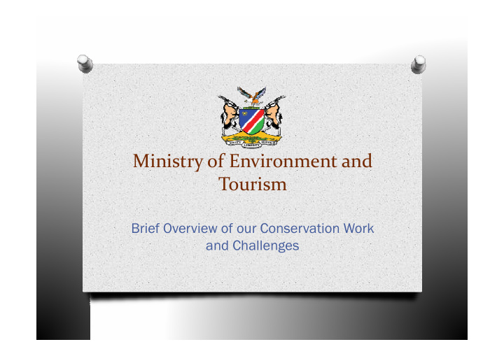 ministry of environment and tourism tourism