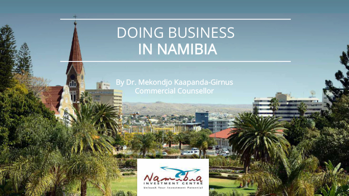 doing business in in nam namibia ibia