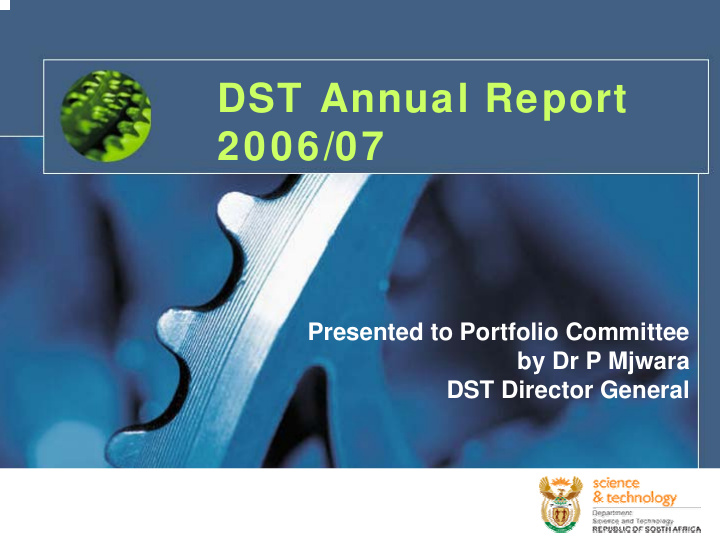 dst annual report 2006 07