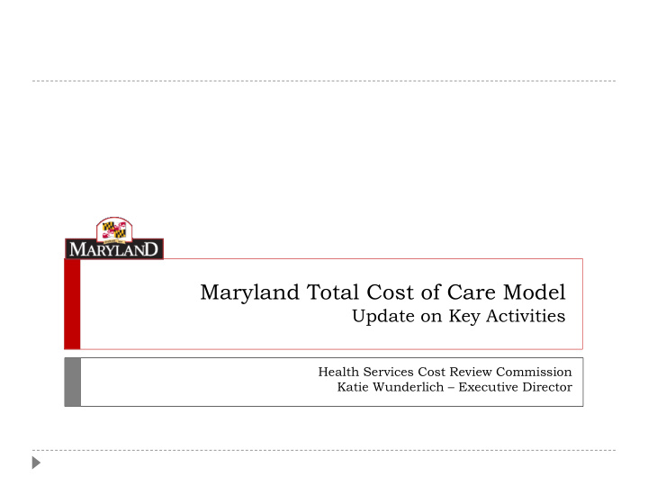 maryland total cost of care model