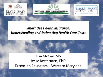 Lisa McCoy, MS  Jesse Ketterman, PhD  Extension Educators  Western Maryland  Our Plan for Today: