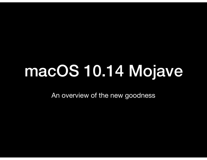 macos 10 14 mojave