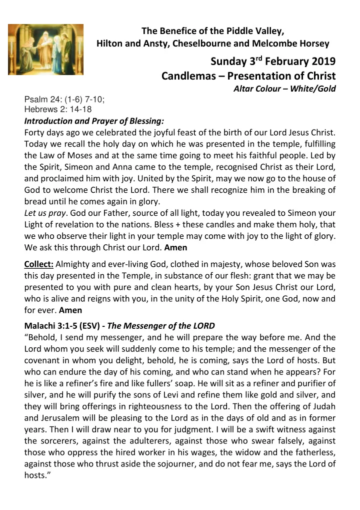 candlemas presentation of christ