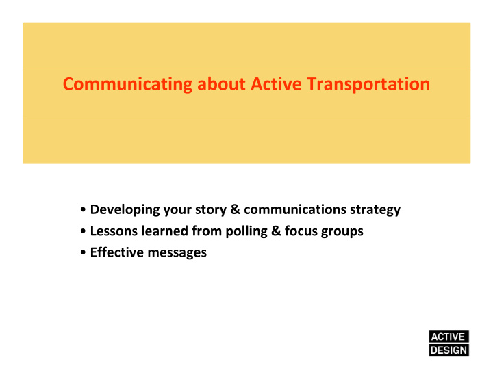 communicating about active transportation