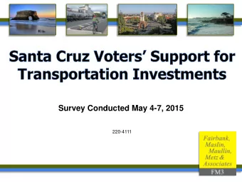 Survey Conducted May 4-7, 2015  220-4111  Methodology  FM3 completed 600 telephone interviews