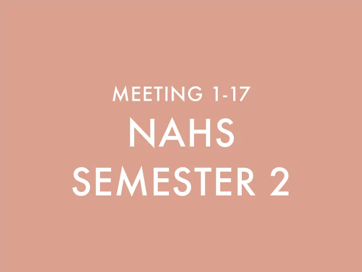 nahs semester 2 first off the sweatshirts