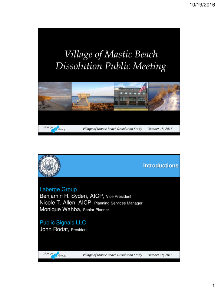 village of mastic beach dissolution public meeting