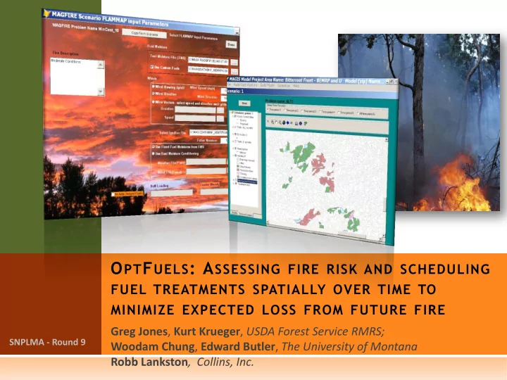 o pt f uels a ssessing fire risk and scheduling fuel
