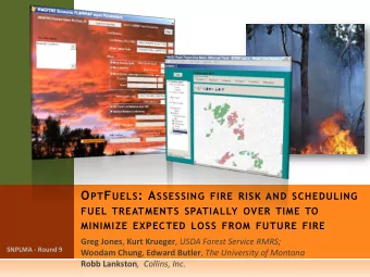 O PT F UELS : A SSESSING FIRE RISK AND SCHEDULING FUEL TREATMENTS SPATIALLY OVER TIME TO MINIMIZE