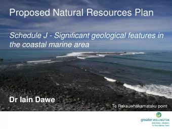 Statutory requirements NZCPS 2010 Policy 15  Natural features and landscapes: To protect the