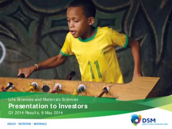 Presentation to Investors  Q1 2014 Result s, 6 May 2014  Page  S  afe harbor statement  This