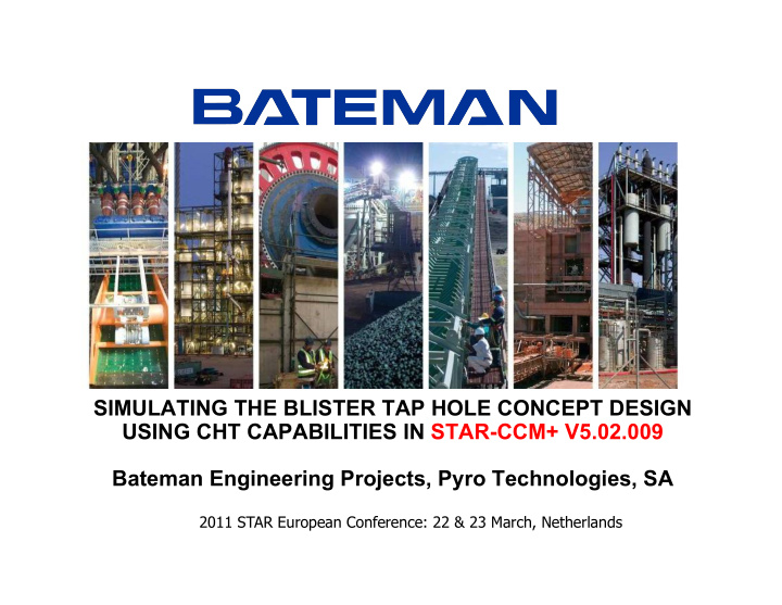 simulating the blister tap hole concept design using cht