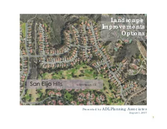 L  L  a ndsc a pe  a ndsc a pe  I  I  mpro ve me nts  mpro ve me nts  Optio ns  Optio ns Pre se nte