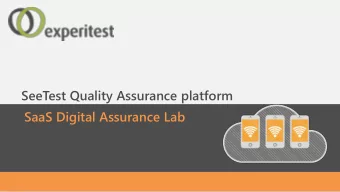 SeeTest Quality Assurance platform  SaaS Digital Assurance Lab  SaaS Digital Assurance Lab  Access