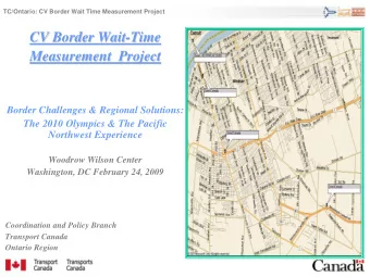 CV Border Wait-  -Time  Time  CV Border Wait  Measurement  Project  Measurement  Project  Border