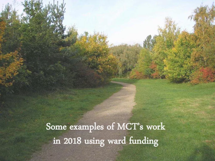some examples of mct s work in in 2018 8 us usin ing g