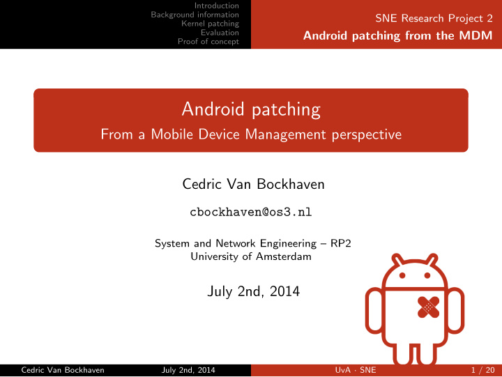 android patching