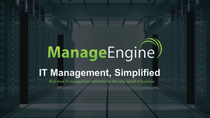 it management simplified